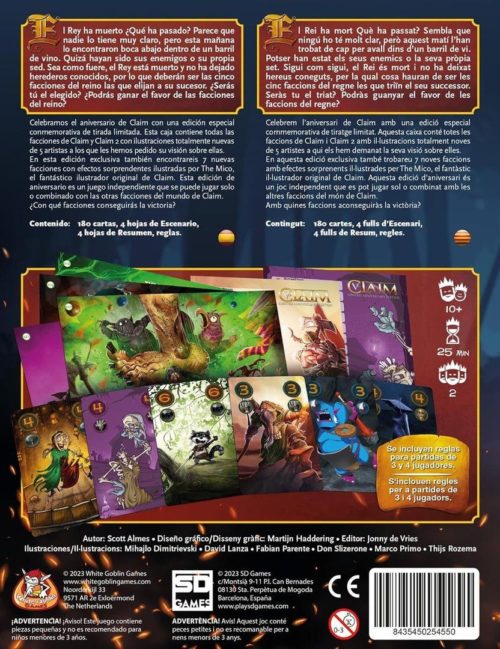 SD GAMES 254550 - Juego de Cartas - Claim: Edicion Limitada V Aniversario - Imagen 5