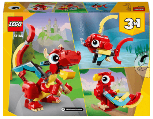 Lego 31145 - 3 en 1 Creator - Dragon Rojo - Imagen 3