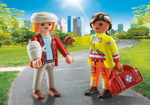 Playmobil 71506 - My Life - DuoPack Paramedico con Paciente - Imagen 2