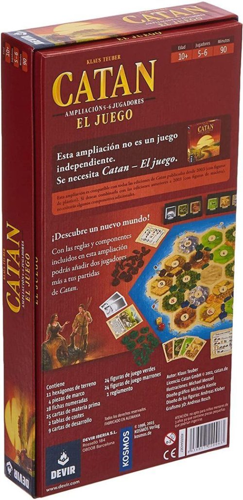 Devir BGCATAN56 - Catan  Ampliación para 5 y 6 Jugadores - Imagen 4