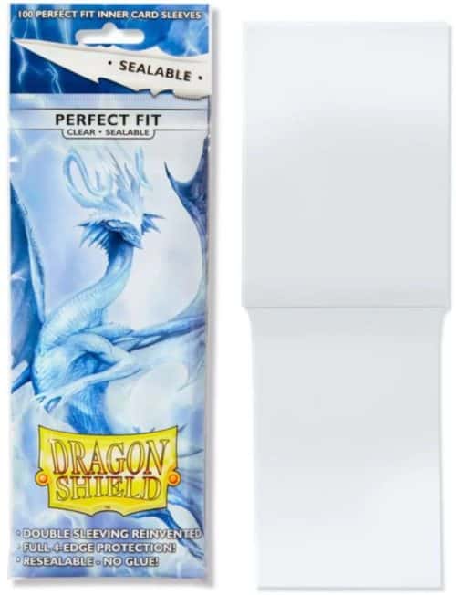 100 Fundas Dragon Shield Perfect Fit Sealable Clear