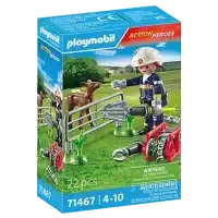 Playmobil 71467 - Action Heroes - Mision Bomberos Rescate Animal