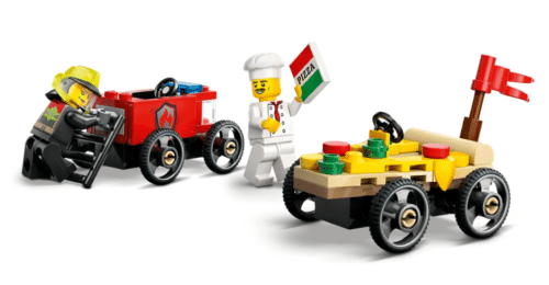 Lego 60458 - City - Pack de Coches de Carreras: Pizza vs Camion de Bomberos - Imagen 3