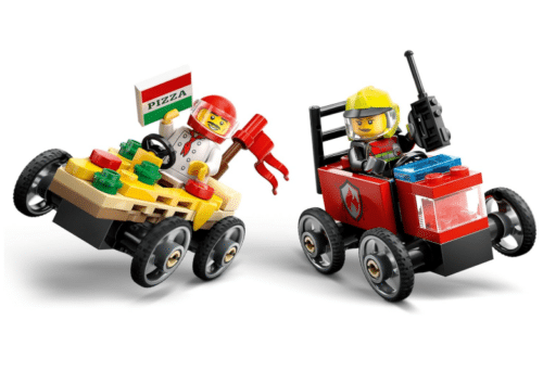 Lego 60458 - City - Pack de Coches de Carreras: Pizza vs Camion de Bomberos - Imagen 2