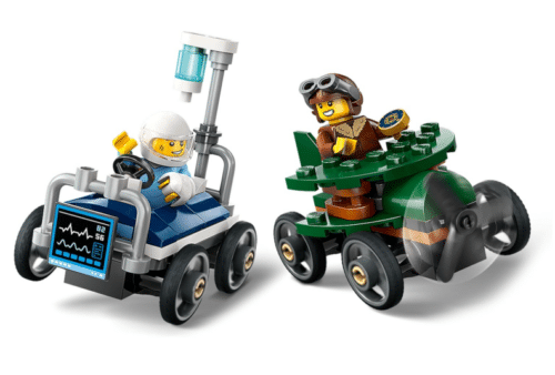 Lego 60459 - City - Pack de Coches de Carreras: Avion vs Cama de Hospital - Imagen 2