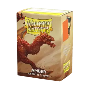 100 Fundas Dragon Shield Standard MATTE AMBER