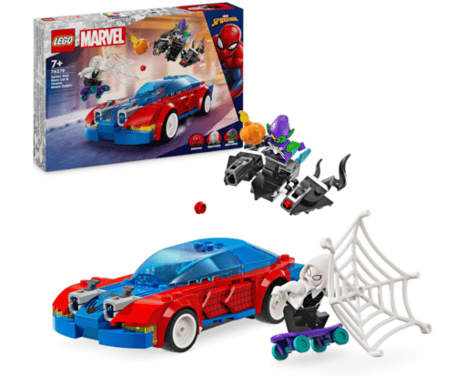 Lego 76279 - Marvel - Coche de Carreras de Spider-Man y Duende Verde Venomizado