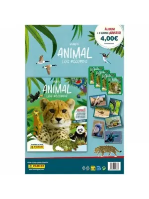 Panini -(Álbum + 4 Sobres) Animales los Records