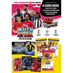 Topps -UPDATE MEGA MULTIPACK 1 MATCH ATTAX UCL 24-25 New Signings
