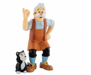 Bullyland - Figura Gepetto y Gato Fígaro Pinocho Disney