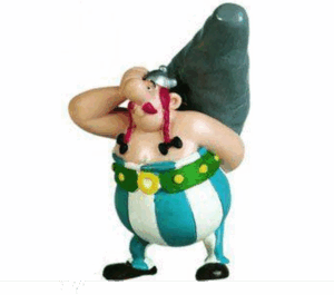 Plastoy - Figura Obélix con Menhir - Astérix Y Obélix