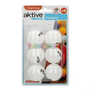 Blíster 6 Pelotas Ping Pong Aktive Sports