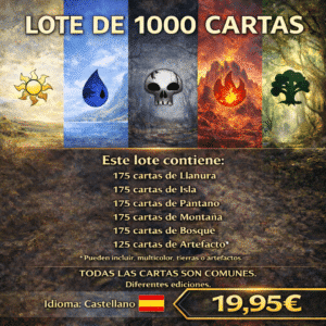 LOTE 1000 CARTAS MAGIC COMUNES - CASTELLANO
