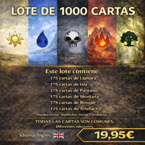 LOTE 1000 CARTAS MAGIC COMUNES - INGLES