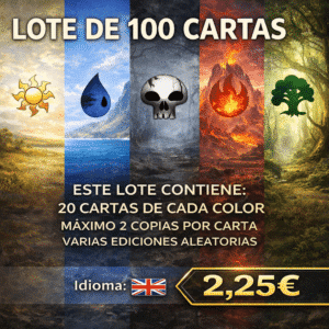 100 CARTAS COMUNES DE MAGIC - VARIOS COLORES en INGLÉS