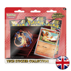 PKM - blister pack 3 + pegatinas + promo CHARMANDER  Ascended Heroes  - EN