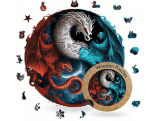 Puzzle madera Dragons Yin Yang 130pcs